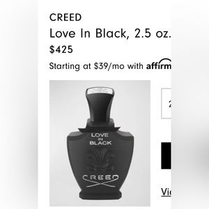 Creed Perfume Love in Black